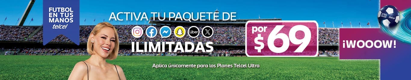 paquete con redes sociales ilimitadas por precio accesible en planes telcel ultra
