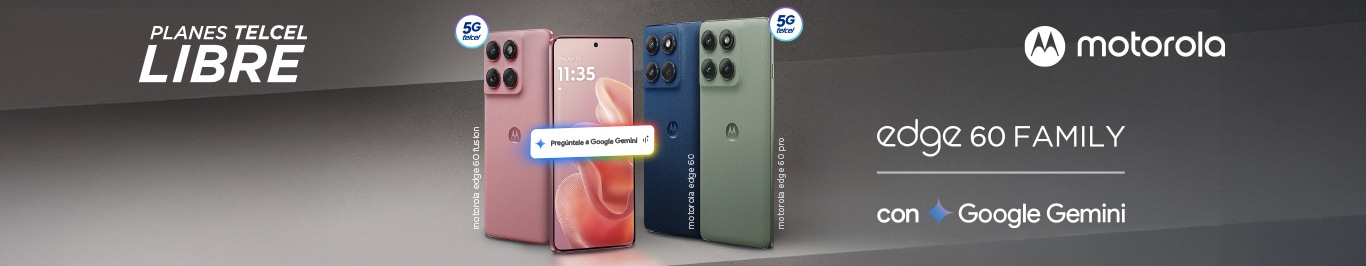 ahora con tu plan telcel libre disfruta del nuevo motorola edge 60 family