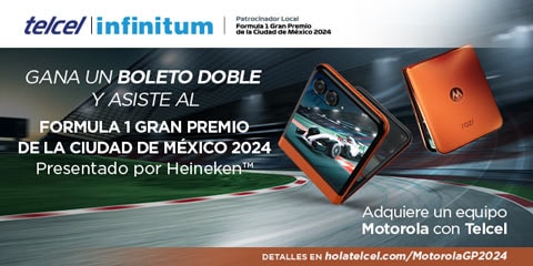 gana un boleto doble y asiste a la formula uno adquiriendo un motorola con telcel