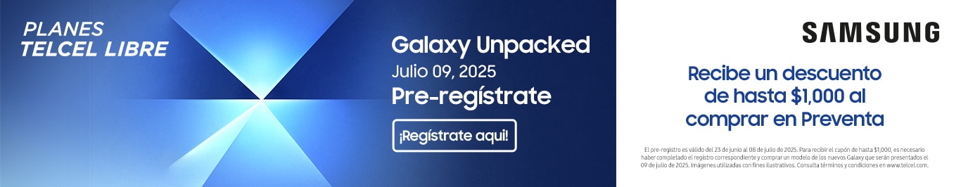 registrate y conoce el nuevo samsung galaxy z fold 7 o galaxy z flip 7 solo con telcel