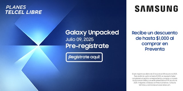 registrate y conoce el nuevo samsung galaxy z fold 7 o galaxy z flip 7 solo con telcel