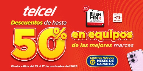Descuentos de hasta 50% en los mejores equipo este buen fin disfruta del 50 por ciento en equipos de las mejores marcas solo con telcel