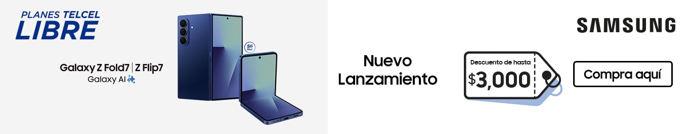 registrate y conoce el nuevo samsung galaxy z fold 7 o galaxy z flip 7 solo con telcel