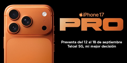 disfruta del nuevo iphone 17 pro con la mejor red 5g que solo telcel tiene para ti