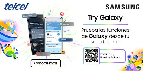 escanea el codigo qr y prueba las funciones de tu galaxy desde tu smartphone con try galaxy