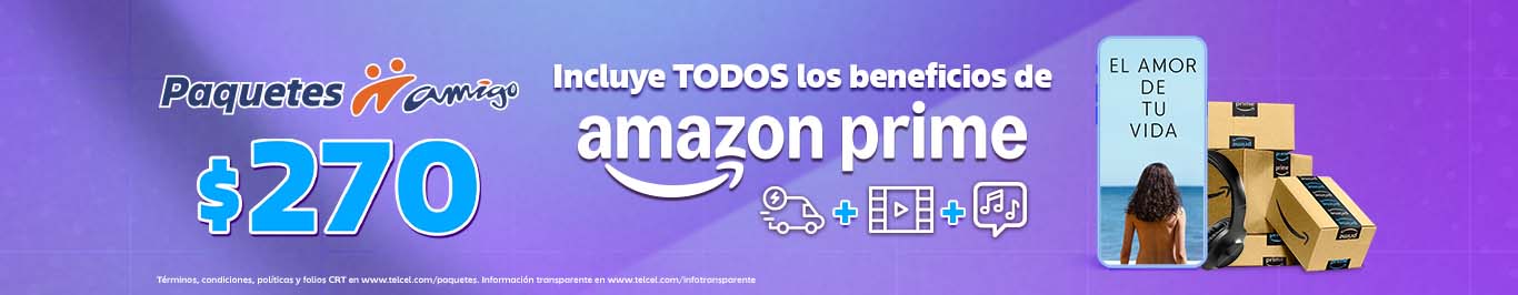 con paquetes amigo sin limite tienes doble de gigas en recargas y paquetes de 270 pesos