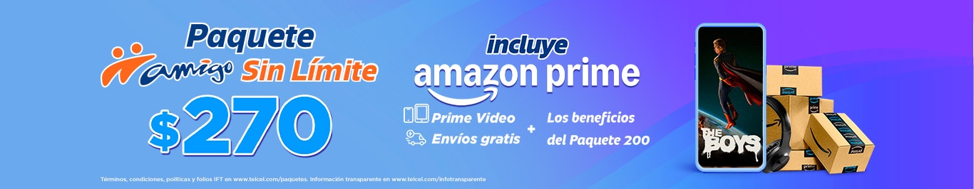 con paquetes amigo sin limite tienes doble de gigas en recargas y paquetes de 270 pesos