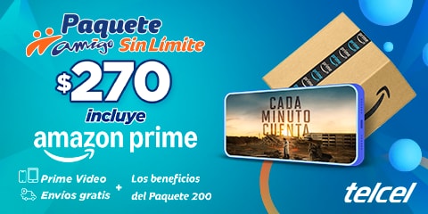 paquetes amigo sin limite de telcel a partir de 270 pesos incluye suscripcion prime video
