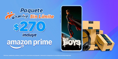 activa paquete amigo sin limite por doscientos setenta con amazon prime y beneficios