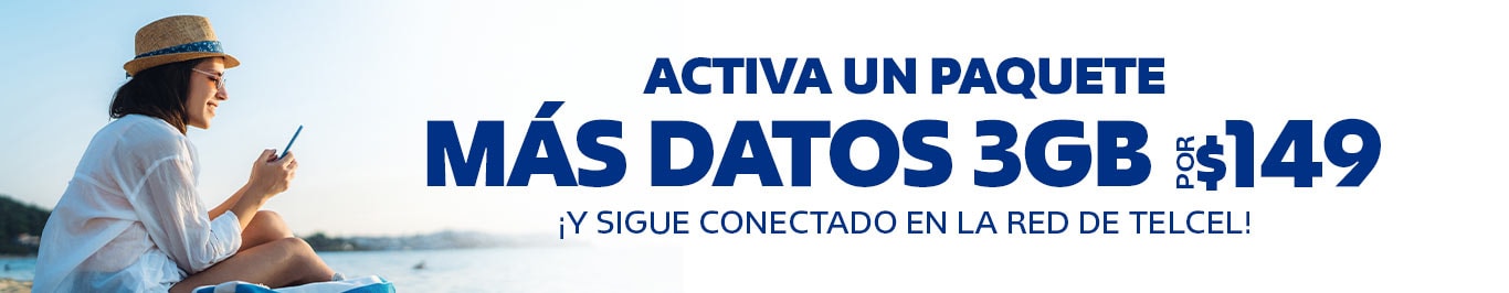 activa un paquete mas datos y sigue conectado con la mejor red de telcel en tu plan
