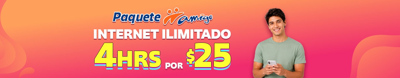 disfruta de cuatro horas de navegacion ilimitada por veinticinco pesos solo en telcel