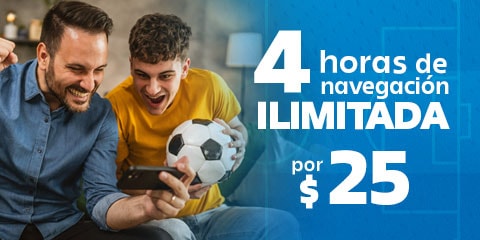 disfruta de cuatro horas de navegacion ilimitada por veinticinco pesos solo en telcel
