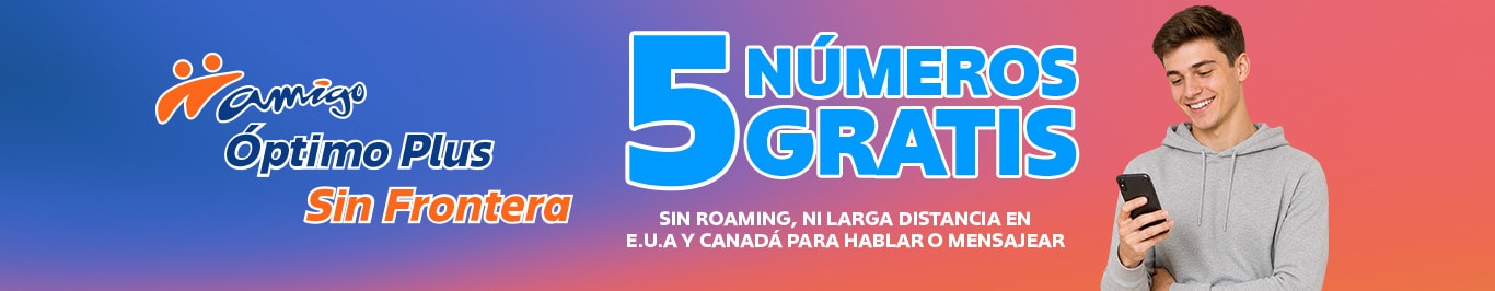 plan con cinco numeros gratis para hablar o mensajear en estados unidos y canada