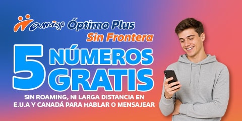 plan con cinco numeros gratis para hablar o mensajear en estados unidos y canada