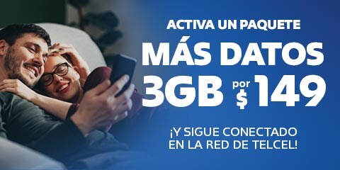 activa un paquete mas datos y sigue conectado con la mejor red de telcel en tu plan