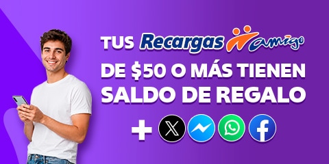 recarga desde cincuenta pesos y recibe saldo de regalo para usar en tus aplicaciones favoritas