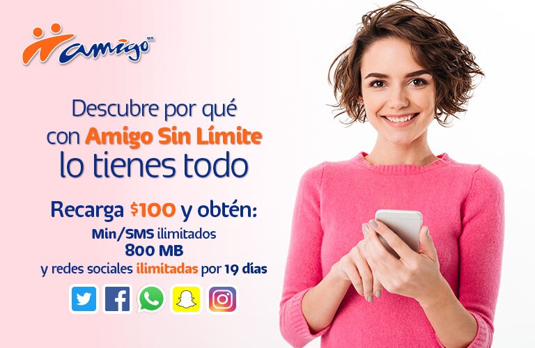 Con Amigo Sin Límite lo tienes todo, mas MB y Redes Sociales nadie te habia dado tanto que amigo sin limite ahora con masa megas y redes sociales