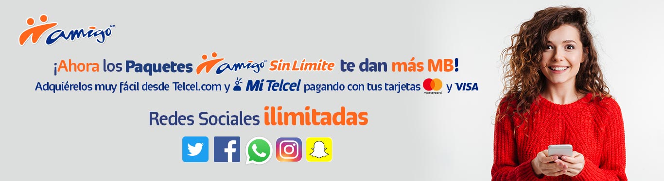 Paquetes Amigo Sin Límite ahora con Snapchat e Instagram todas tus redes sociales favoritas ahora en un solo paquete con amigo sin limite telcel ahora es posible