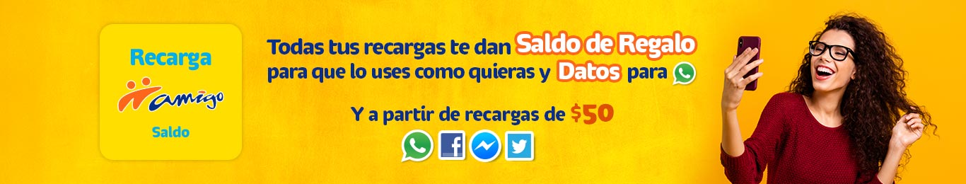 Recarga tiempo aire para tu Amigo Kit  Telcel