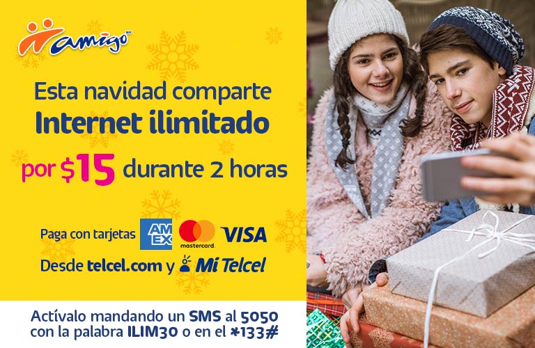 Esta temporada Internet por tiempo es tu mejor opción para compartir todo lo que quieras en esta epoca del año sabemos que estar conectado con los que mas amas es primordial por eso internet por tiempo es para ti