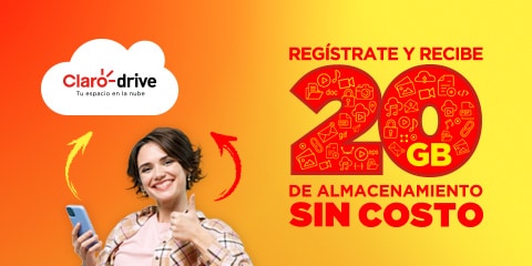 registrate y recibe 20 gb de almacenamiento sin costo claro drive es tu espacio en la nube