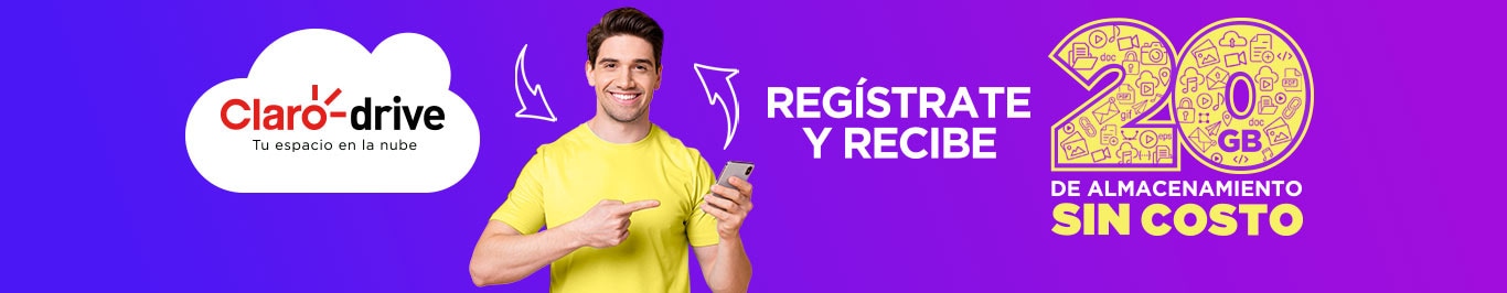 registrate y recibe 20 gb de almacenamiento sin costo claro drive es tu espacio en la nube