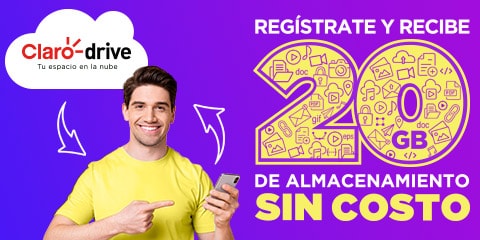 registrate y recibe 20 gb de almacenamiento sin costo claro drive es tu espacio en la nube