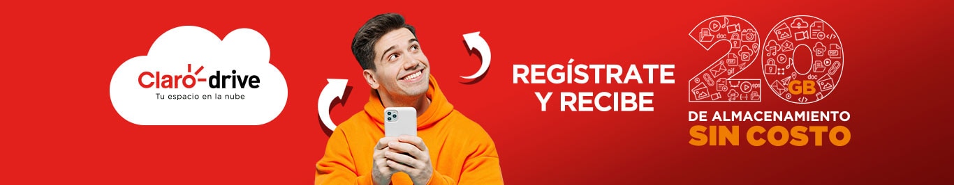 registrate y recibe 20 gb de almacenamiento sin costo claro drive es tu espacio en la nube