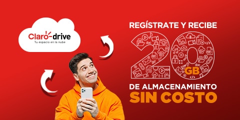 registrate y recibe 20 gb de almacenamiento sin costo claro drive es tu espacio en la nube