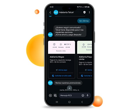 desde el tus google messages tambien puedes utilizar nuestro servicio