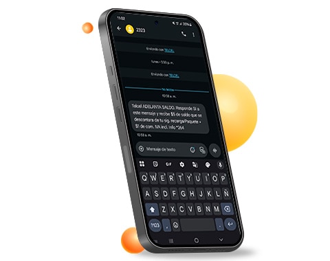 cuando tu saldo sea 5 pesos o menos recibiras via sms la invitacion de adelanta saldo