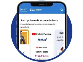 pantalla con informacion del plan youtube premium disponible desde mi telcel