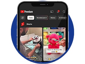 pantalla de youtube premium con contenido disponible para ver sin publicidad