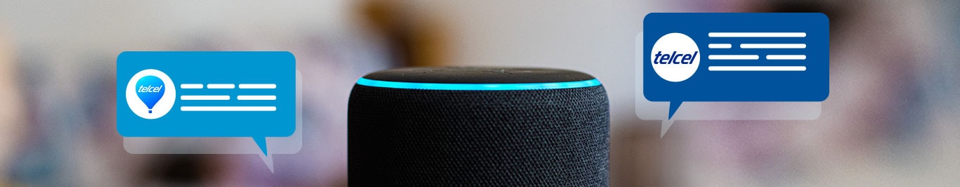 responde todas tus dudas de tu cuenta telcel con alexa usando el asistente de voz telcel

