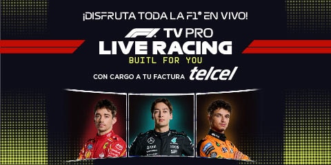 formula 1 disfruta toda la f1 en vivo con tv pro live racing con cargo a tu factura telcel