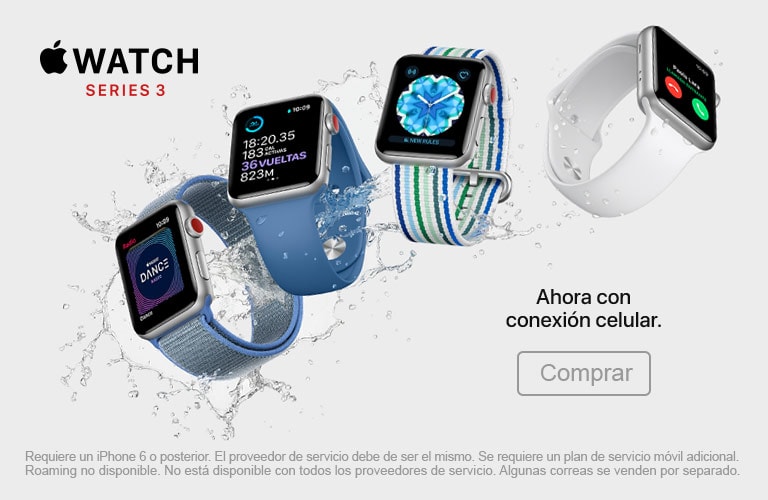nuevo apple wacht con conexion celular registrate para ser uno de los primeros en tener la serie 3 de apple compralo ahora
