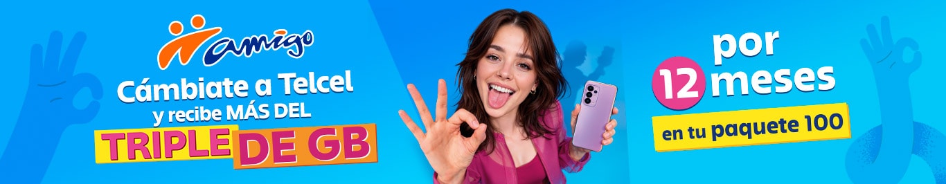 cambiate a telcel con el triple de gb por doce meses solo con amigo de telcel