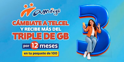 cambiate a telcel con el triple de gb por doce meses solo con amigo de telcel