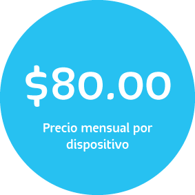 precio mensual por dispositivo de ochenta pesos mexicanos