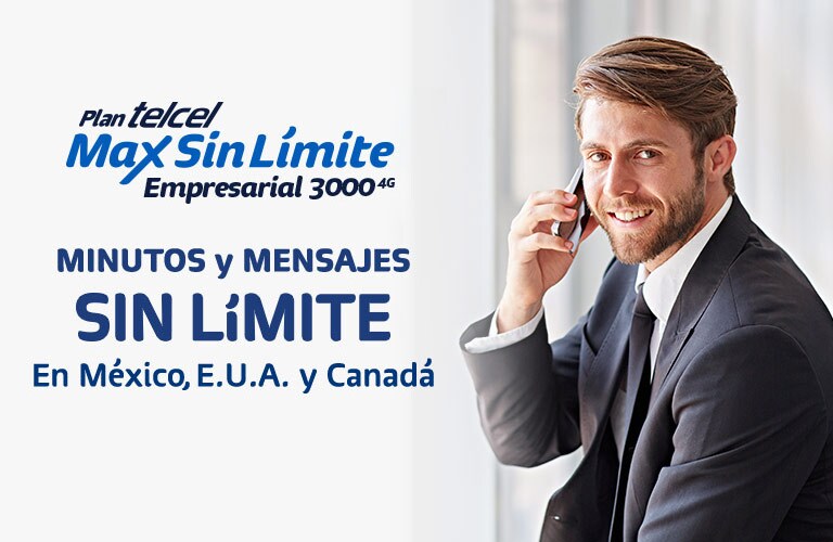 Max Sin Límite Empresarial 3000 4G - Planes Telcel plan max sin limite empresarial 3000 con sms y minutos en mexico estados unidos y canada