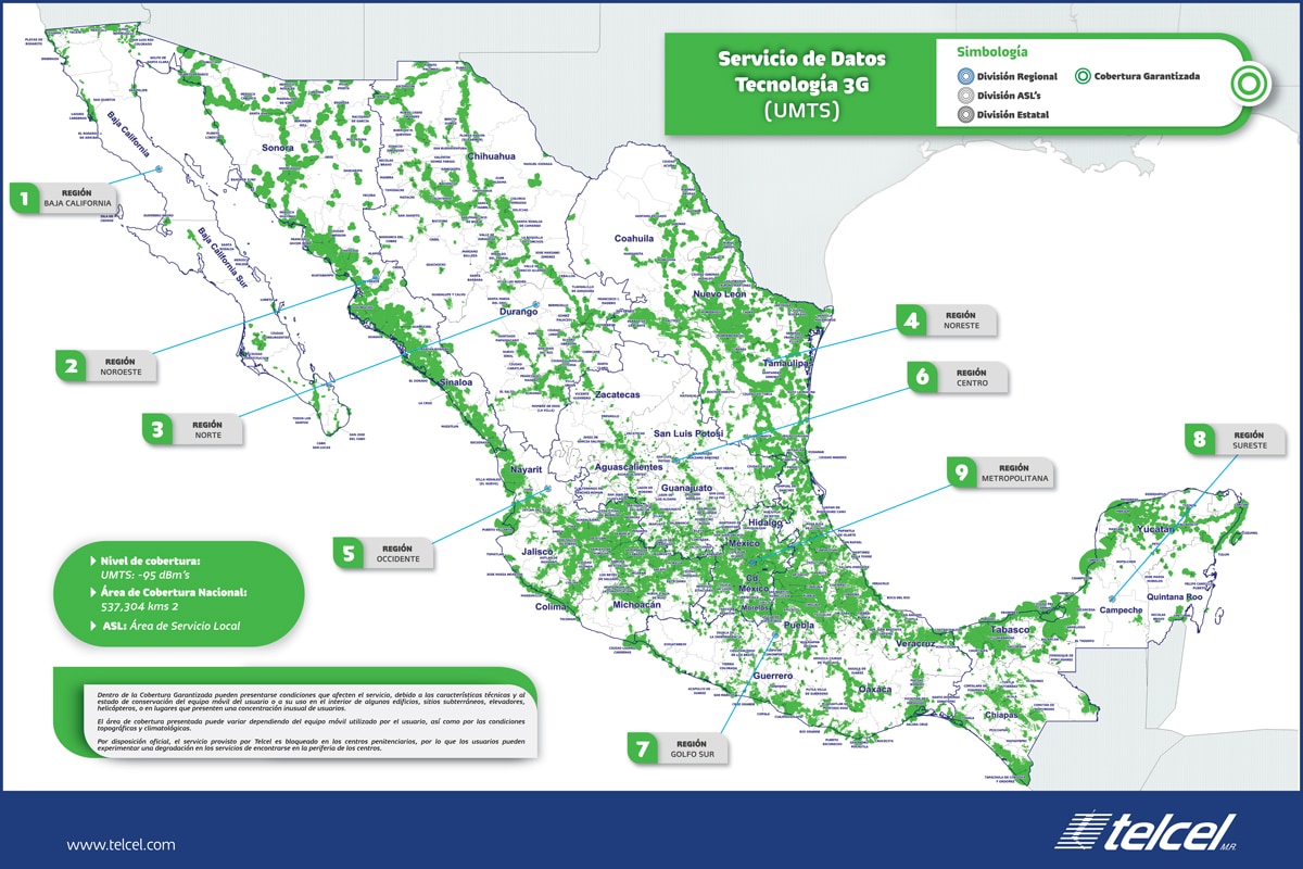 Mapa de Cobertura Corporativo Telcel