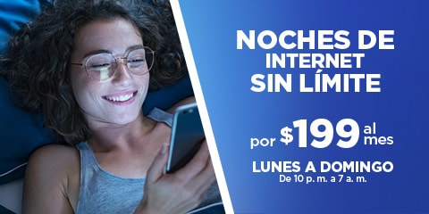Haz tus noches más divertidas con internet ilimitado y disfruta de videos, películas y tus series favoritas