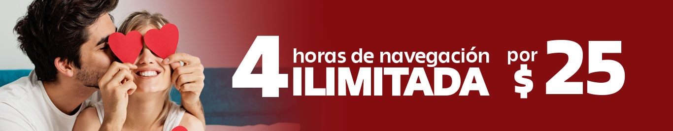 disfruta de cuatro horas de navegacion ilimitada por veinticinco pesos solo en telcel
