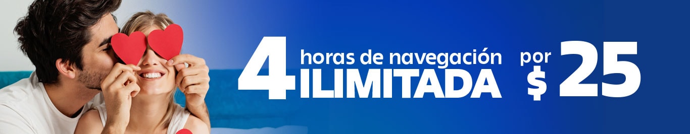disfruta de cuatro horas de navegacion ilimitada por veinticinco pesos solo en telcel