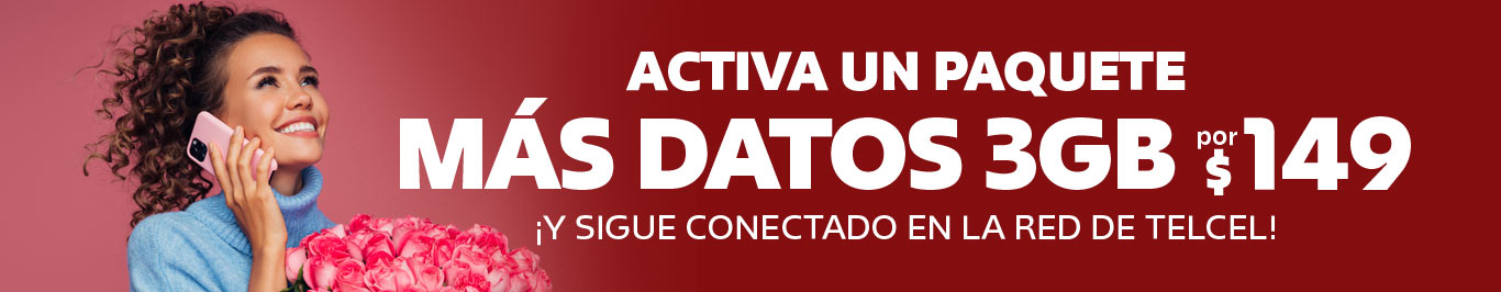 activa un paquete mas datos y sigue conectado con la mejor red de telcel en tu plan