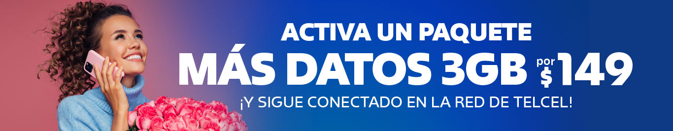 activa un paquete mas datos y sigue conectado con la mejor red de telcel en tu plan