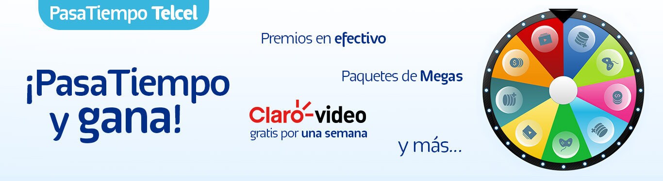 Pasa Tiempo de Telcel utiliza la aplicacion gana increibles premios como suscripciones a claro video megas y dinero en efectivo es muy sencillo