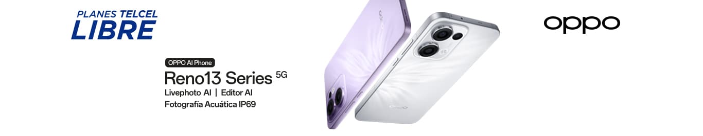 plan telcel libre obten el nuevo oppo reno13 series 5g en lanzamiento con oppo ai phone