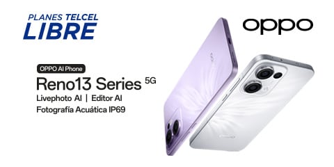 plan telcel libre obten el nuevo oppo reno13 series 5g en lanzamiento con oppo ai phone