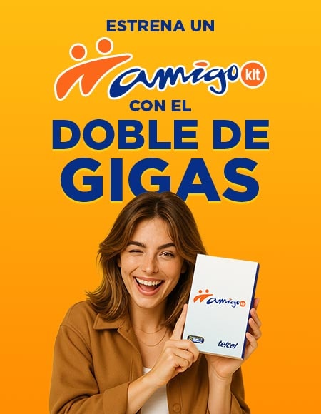 por seis meses disfruta el doble de datos al comprar tu amigo kit con el esquema amigo